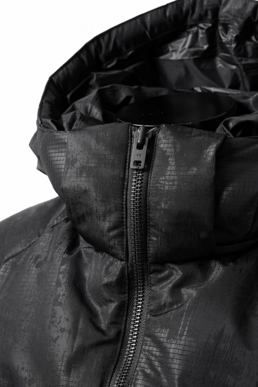 Y-3 Yohji Yamamoto GRAPHICS PUFFER JACKET / PERTEX® (BLACK) - Image 11