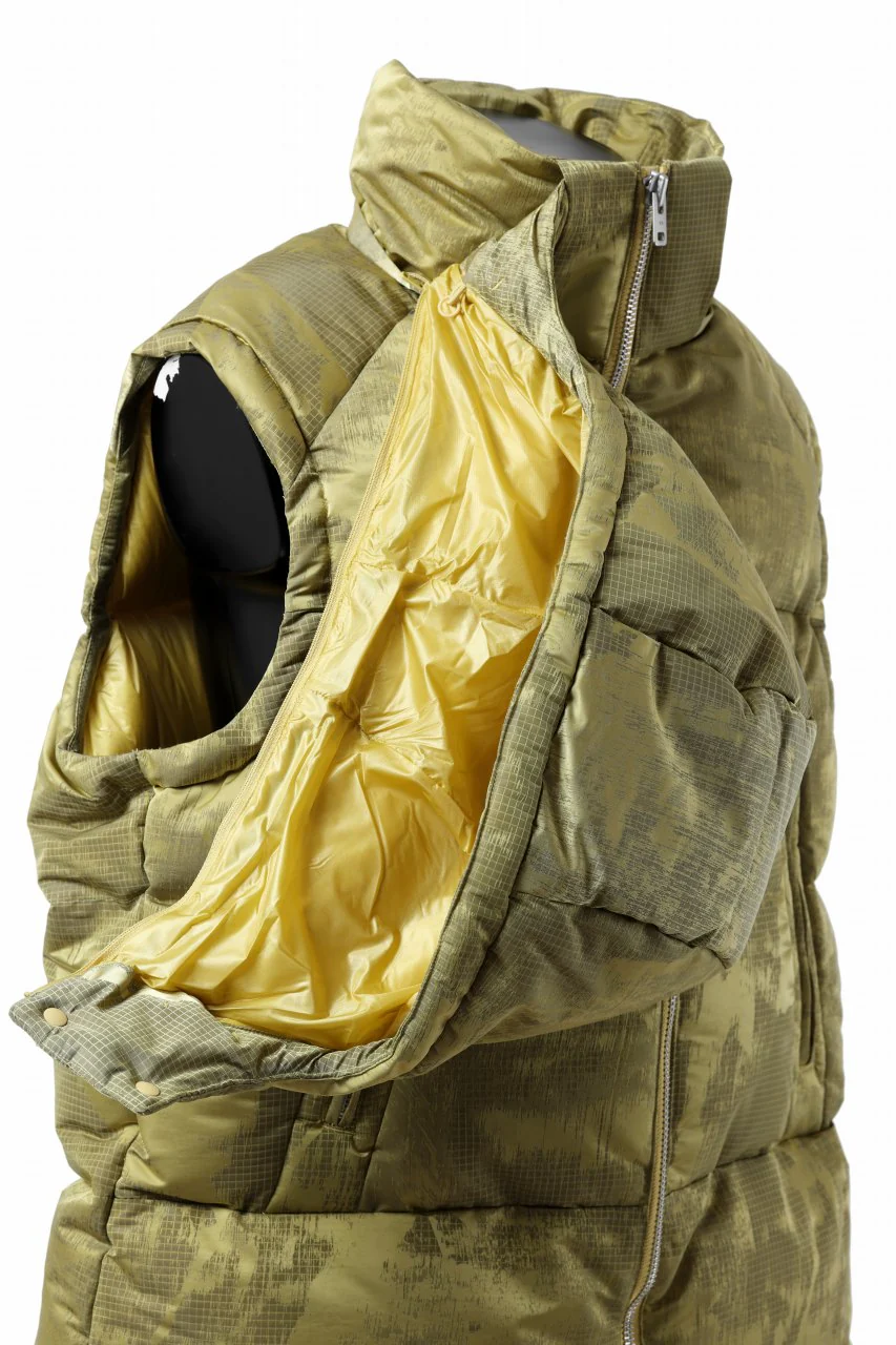 Y-3 Yohji Yamamoto GRAPHICS PUFFER VEST / PERTEX® (YELOOW + BLACK) - Image 16