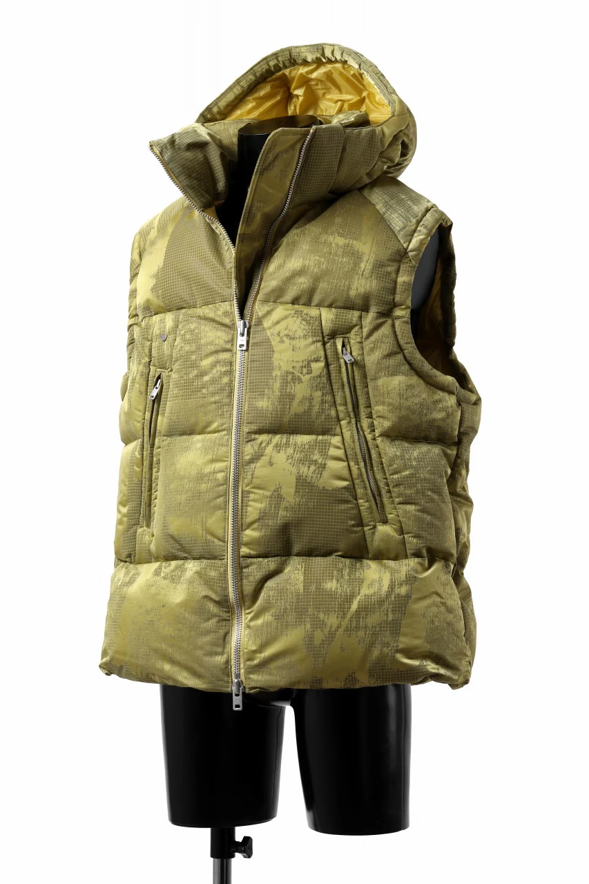 Y-3 Yohji Yamamoto GRAPHICS PUFFER VEST / PERTEX® (YELOOW + BLACK) - Image 2