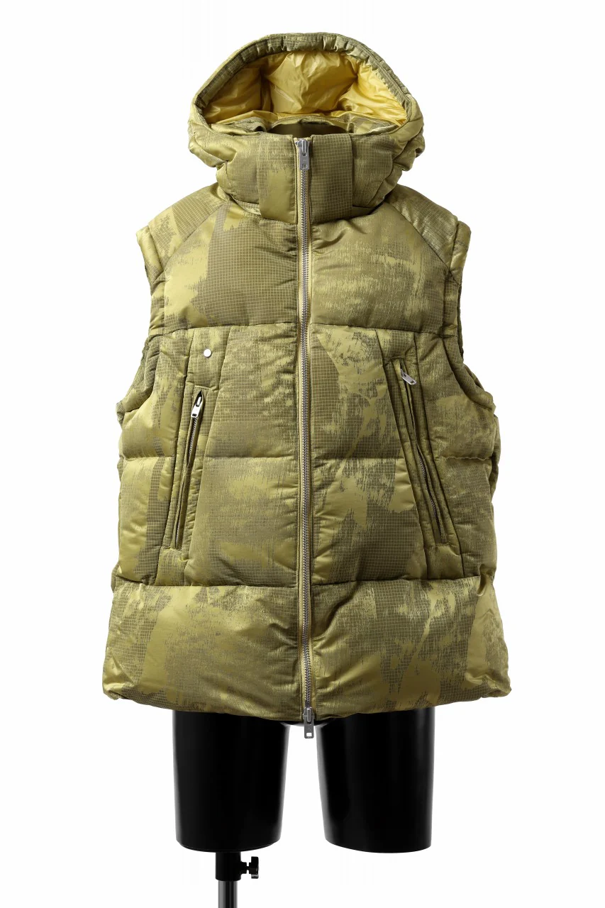 Y-3 Yohji Yamamoto GRAPHICS PUFFER VEST / PERTEX® (YELOOW + BLACK) - Image 3