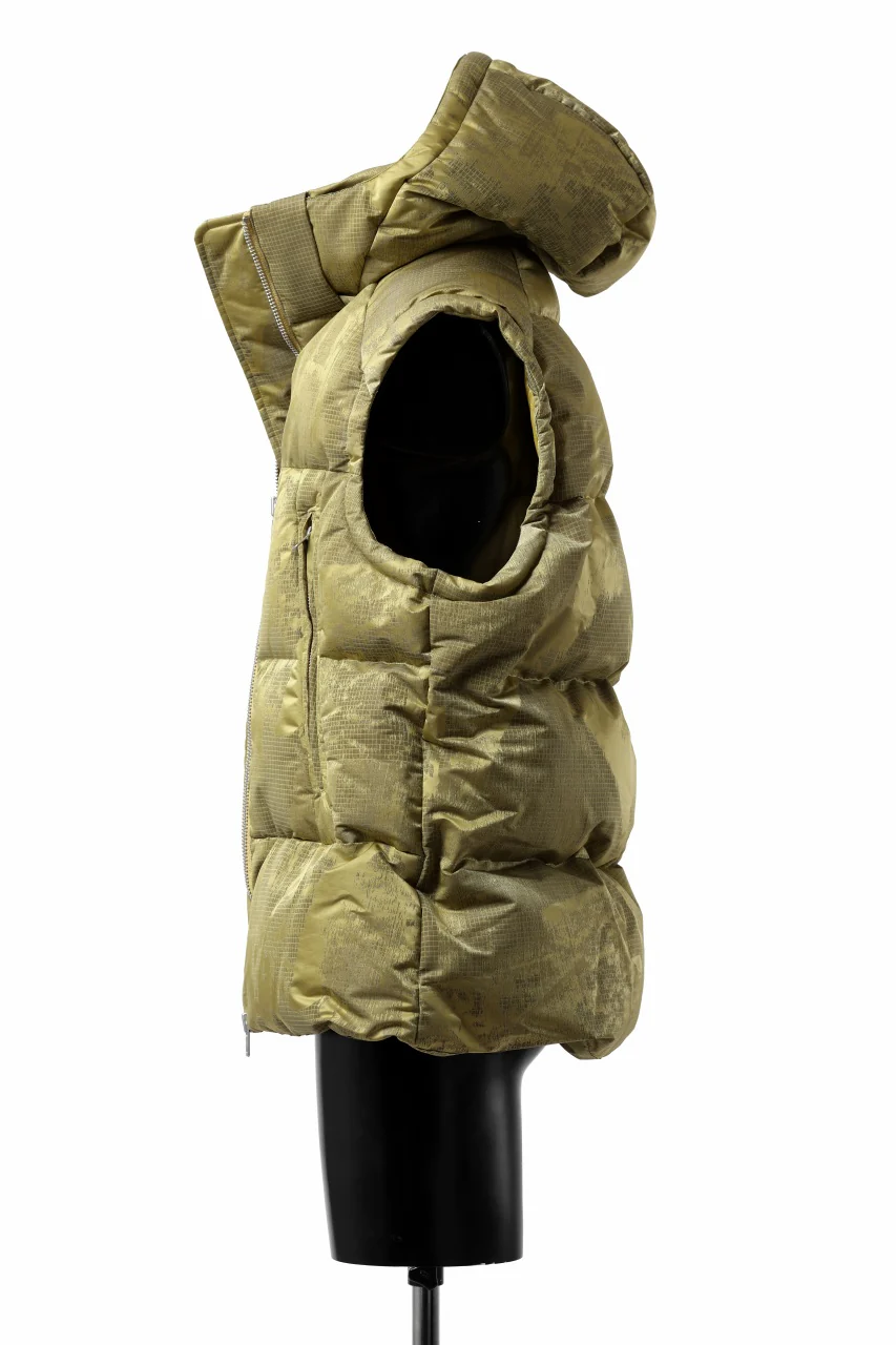 Y-3 Yohji Yamamoto GRAPHICS PUFFER VEST / PERTEX® (YELOOW + BLACK) - Image 5