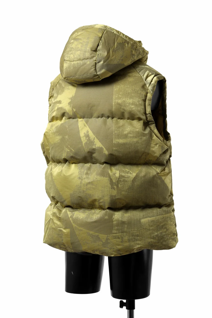 Y-3 Yohji Yamamoto GRAPHICS PUFFER VEST / PERTEX® (YELOOW + BLACK) - Image 7