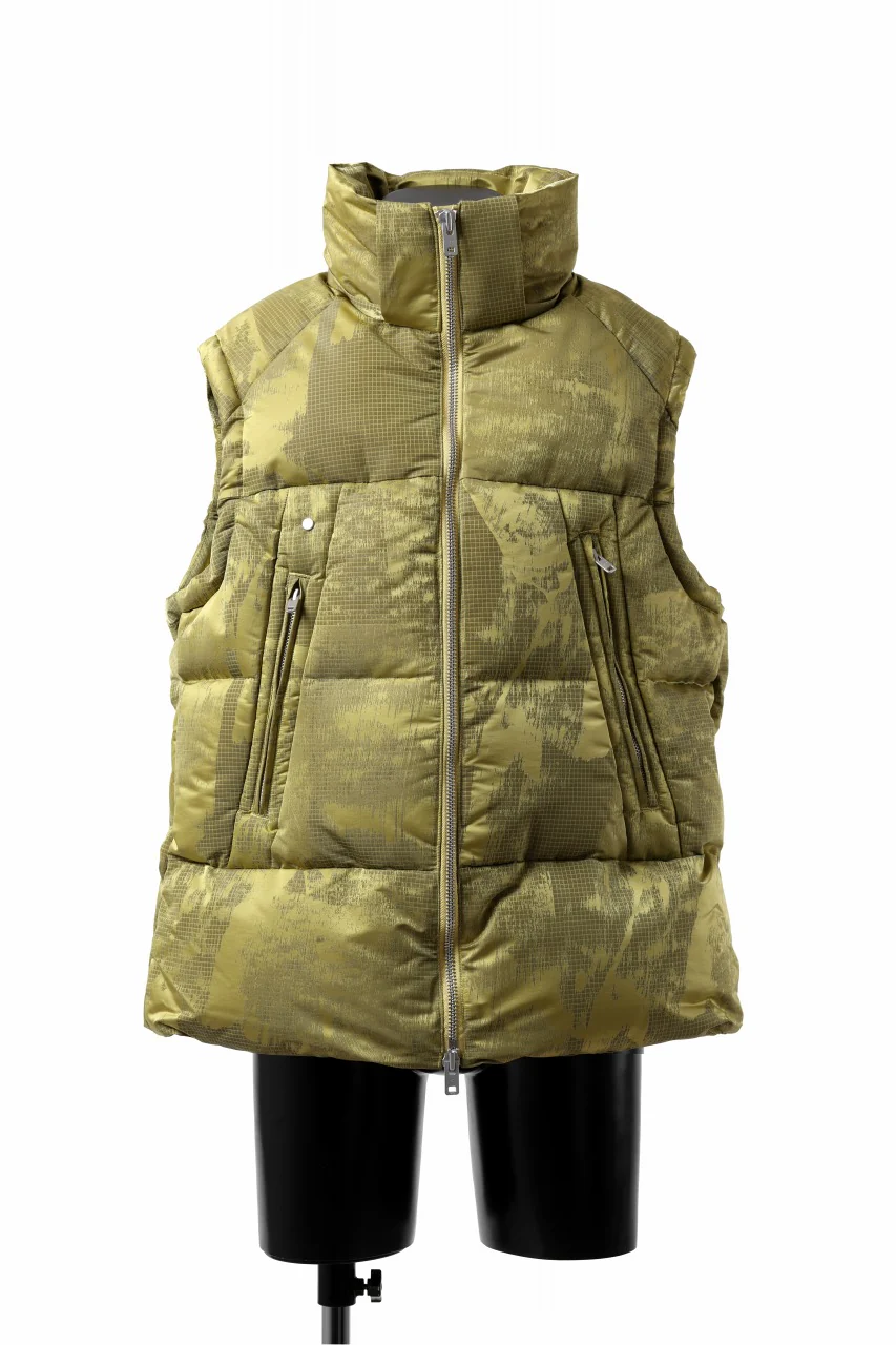 Y-3 Yohji Yamamoto GRAPHICS PUFFER VEST / PERTEX® (YELOOW + BLACK) - Image 8