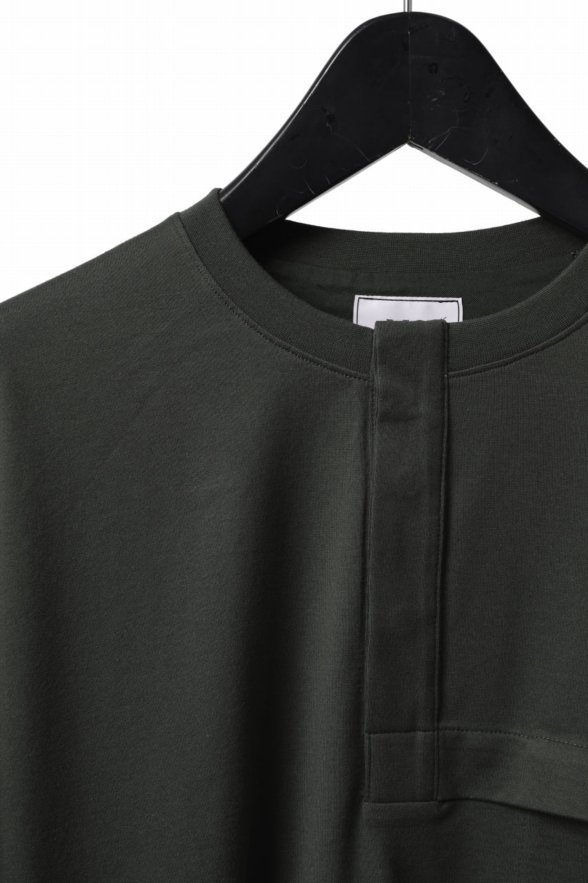 Y-3 Yohji Yamamoto HENLEY NECK LS TOPS / BCI JERSEY (NIGHT CARGO) - Image 13