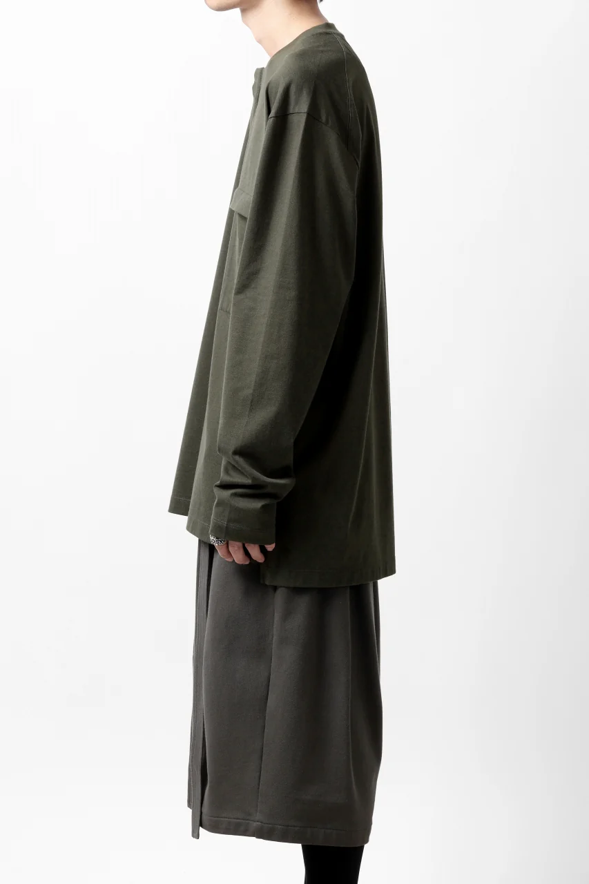 Y-3 Yohji Yamamoto HENLEY NECK LS TOPS / BCI JERSEY (NIGHT CARGO) - Image 22
