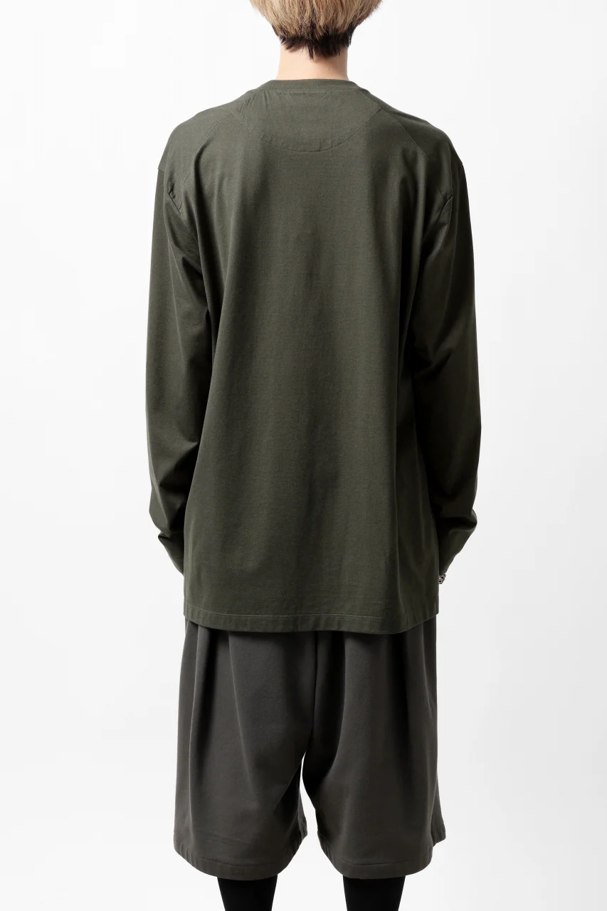 Y-3 Yohji Yamamoto HENLEY NECK LS TOPS / BCI JERSEY (NIGHT CARGO) - Image 6