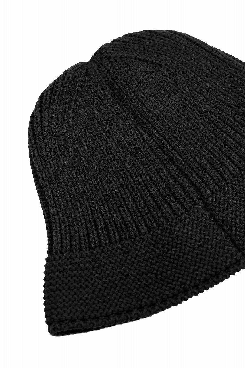 Y-3 Yohji Yamamoto HERITAGE KNIT BUCKET HAT (BLACK) - Image 8