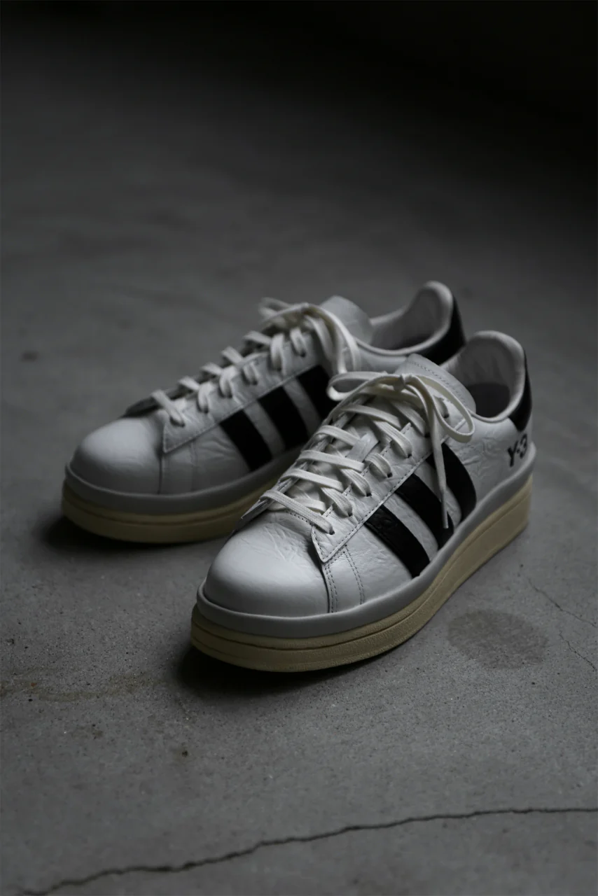 Y-3 Yohji Yamamoto HICHO LOW SNEAKERS (WHITE/BLACK/GREY) - Image 31
