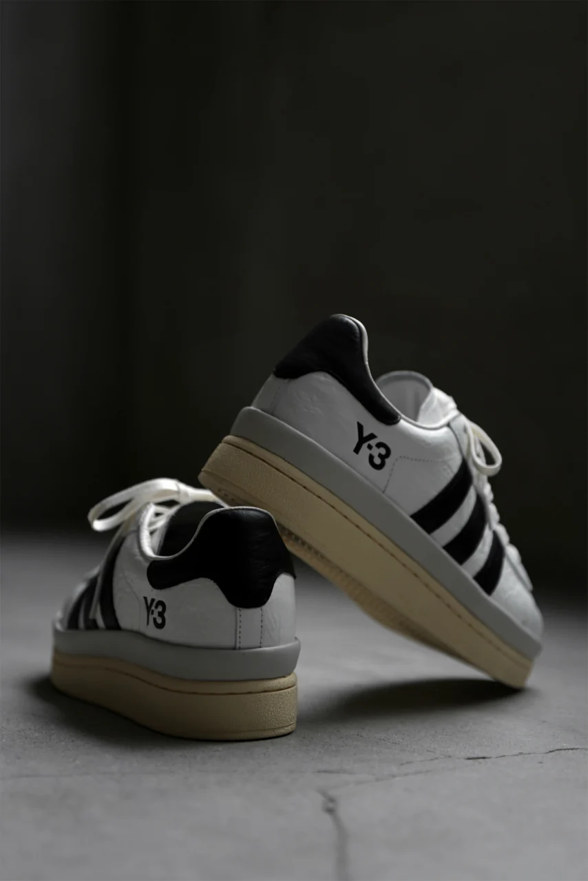Y-3 Yohji Yamamoto HICHO LOW SNEAKERS (WHITE/BLACK/GREY) - Image 36
