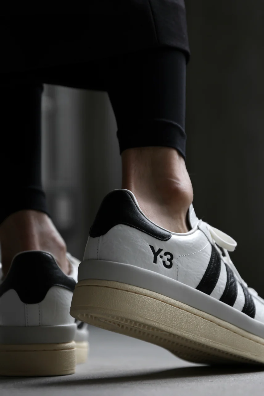 Y-3 Yohji Yamamoto HICHO LOW SNEAKERS (WHITE/BLACK/GREY) - Image 48