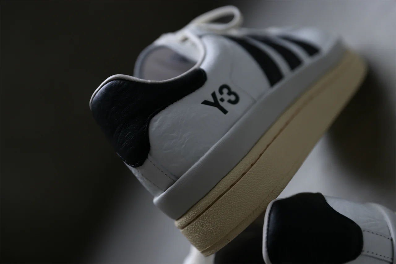 Y-3 Yohji Yamamoto HICHO LOW SNEAKERS (WHITE/BLACK/GREY) - Image 56