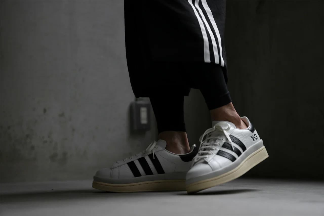 Y-3 Yohji Yamamoto HICHO LOW SNEAKERS (WHITE/BLACK/GREY) - Image 60