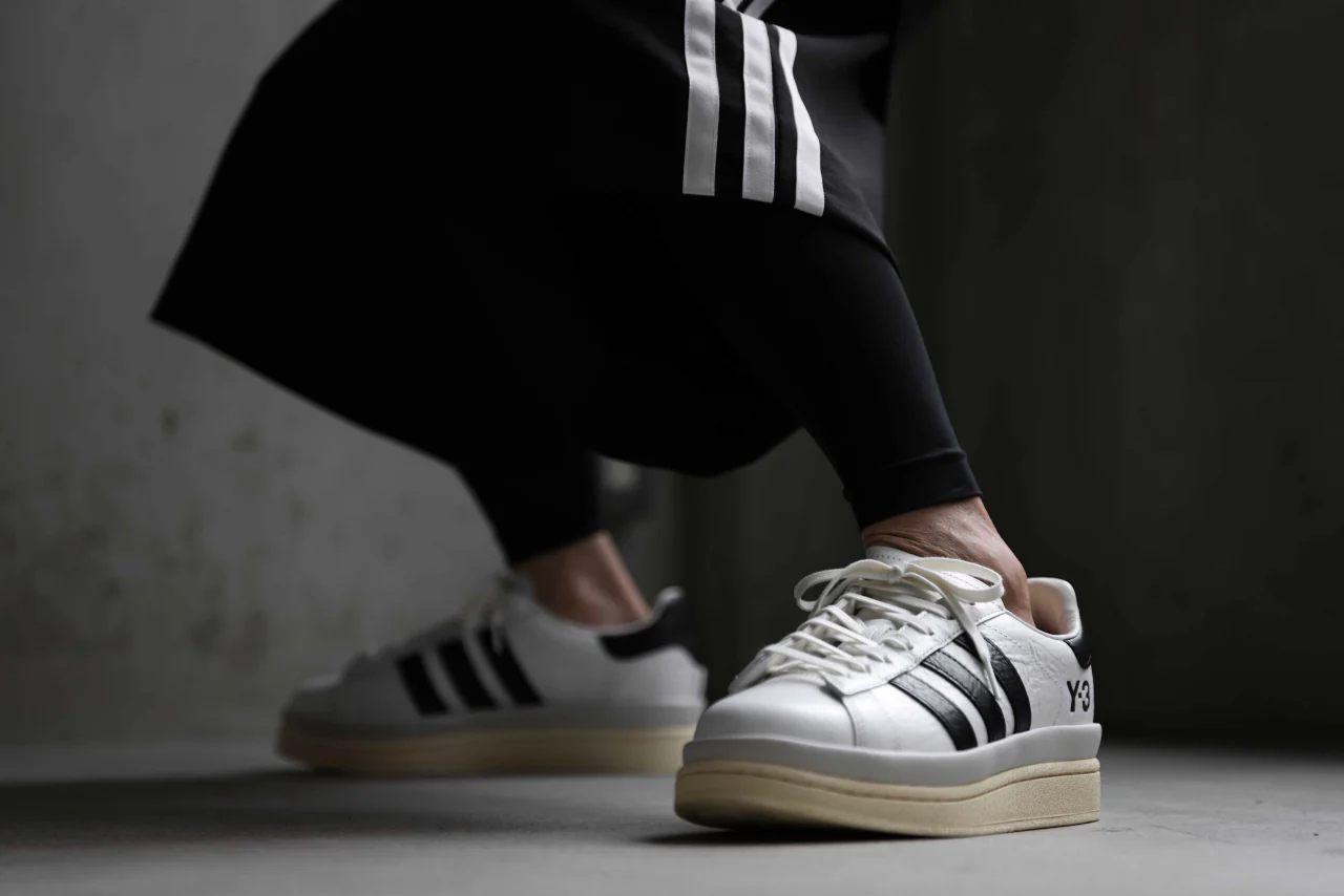 Y-3 Yohji Yamamoto HICHO LOW SNEAKERS (WHITE/BLACK/GREY) - Image 65