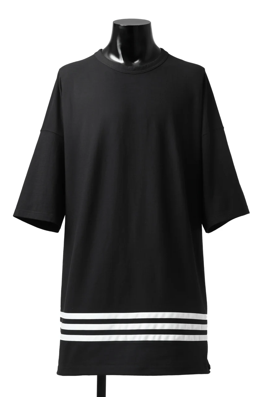 Y-3 Yohji Yamamoto HORIZONTAL STRIPES LOOSEY TOPS (BLACK)