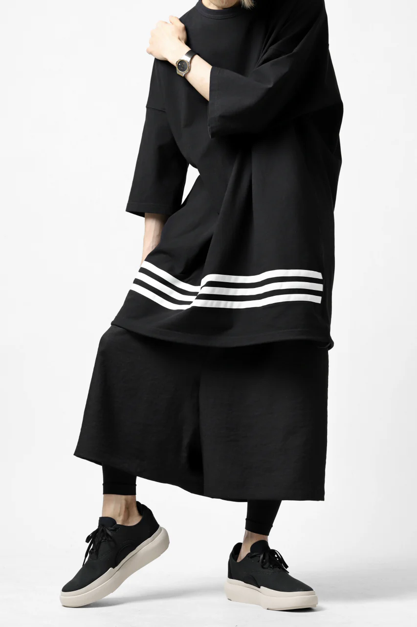 Y-3 Yohji Yamamoto HORIZONTAL STRIPES LOOSEY TOPS (BLACK) - Image 36