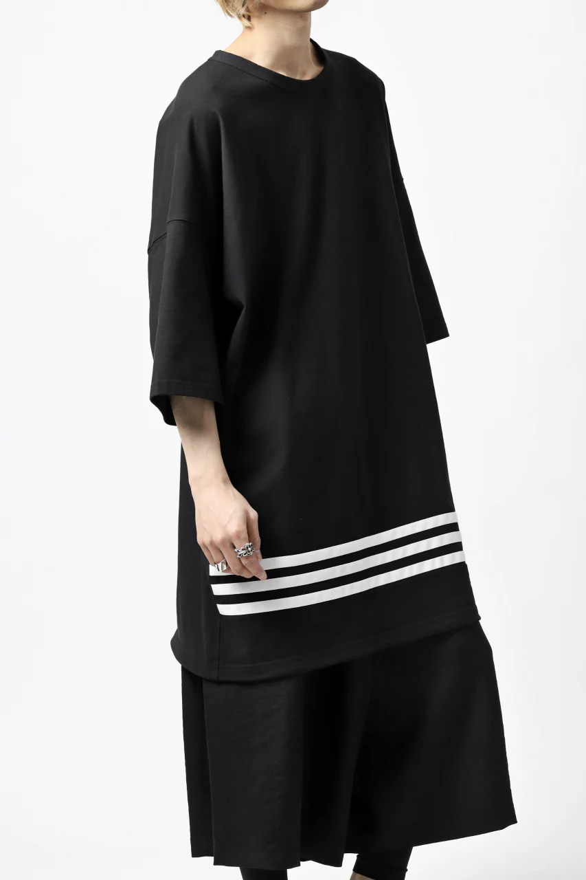 Y-3 Yohji Yamamoto HORIZONTAL STRIPES LOOSEY TOPS (BLACK) - Image 9