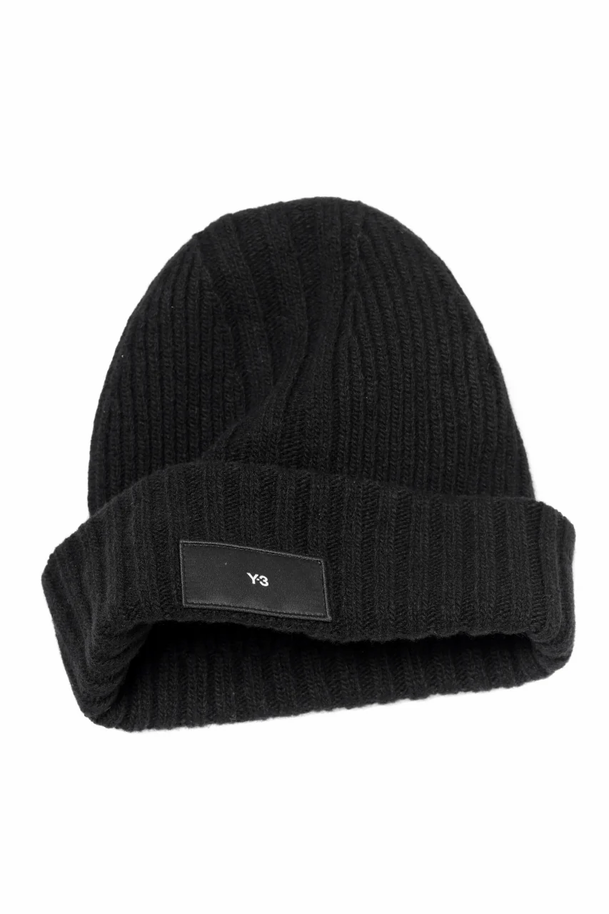 Y-3 Yohji Yamamoto KNIT BEANIE (BLACK) - Image 12