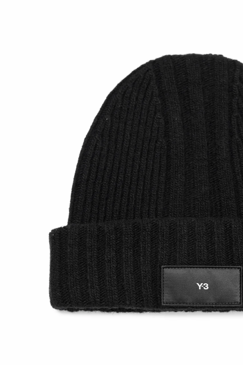 Y-3 Yohji Yamamoto KNIT BEANIE (BLACK) - Image 13