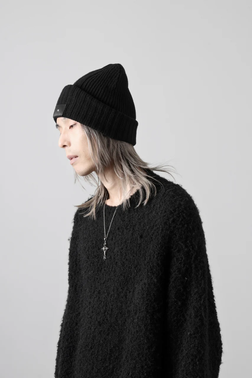 Y-3 Yohji Yamamoto KNIT BEANIE (BLACK) - Image 3