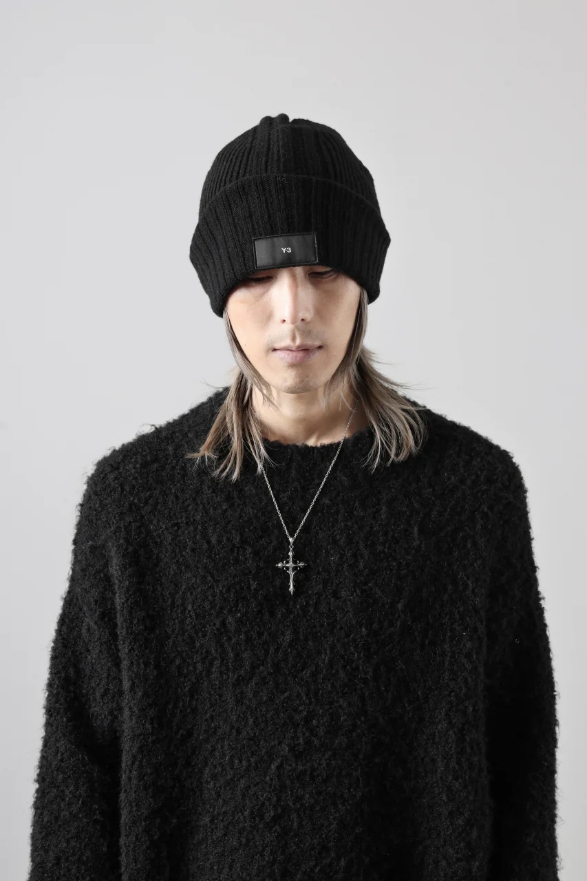 Y-3 Yohji Yamamoto KNIT BEANIE (BLACK) - Image 5