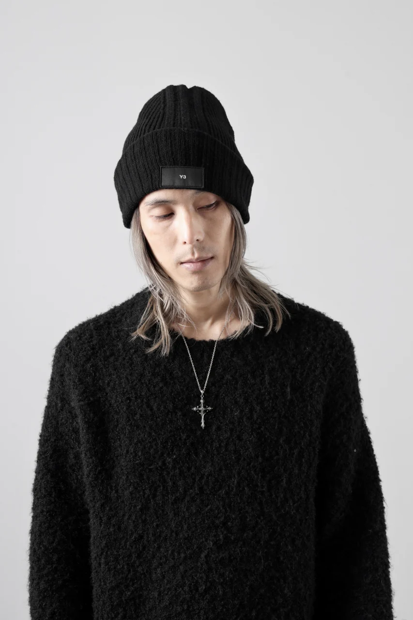 Y-3 Yohji Yamamoto KNIT BEANIE (BLACK) - Image 7