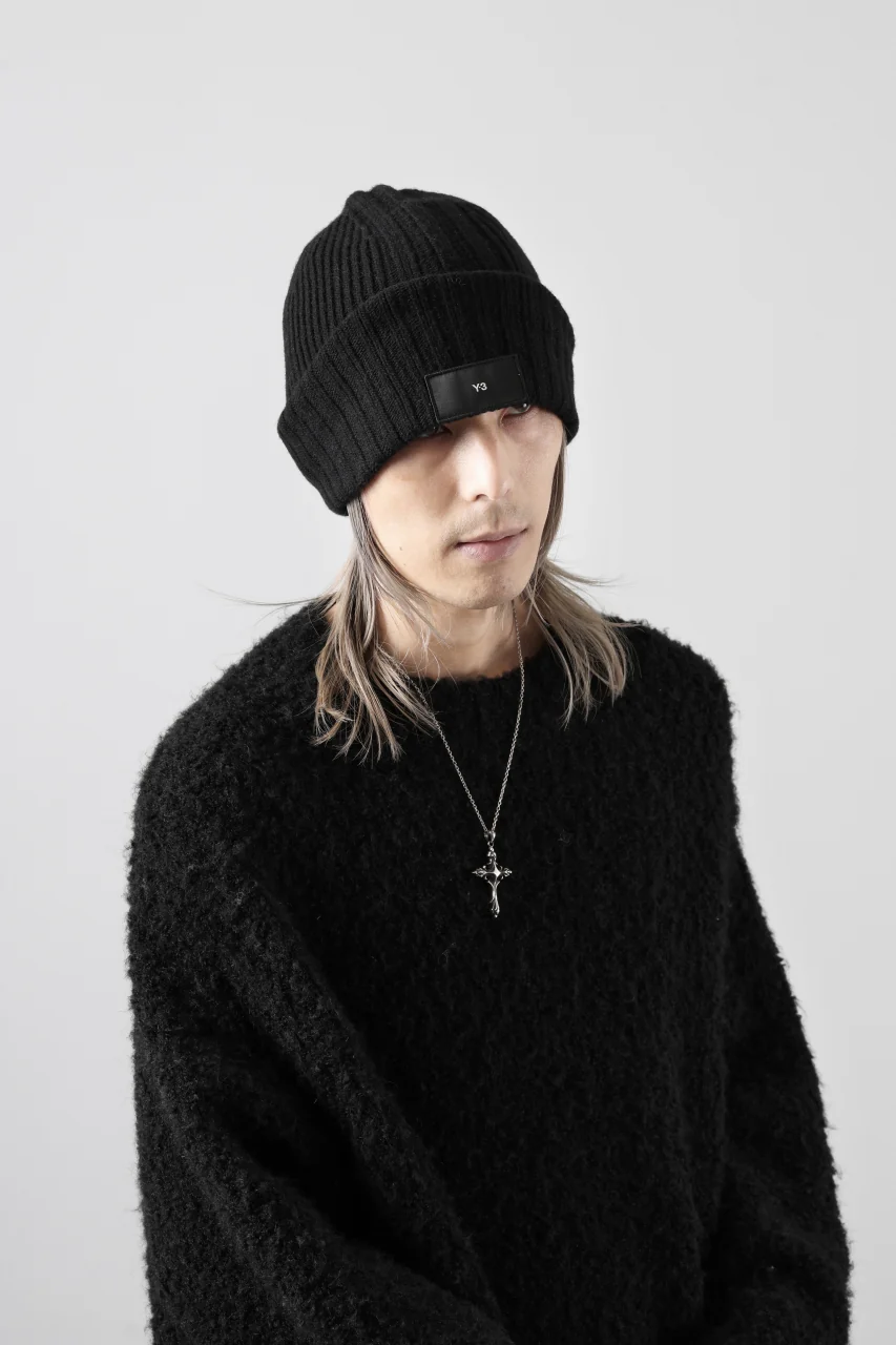 Y-3 Yohji Yamamoto KNIT BEANIE (BLACK) - Image 8
