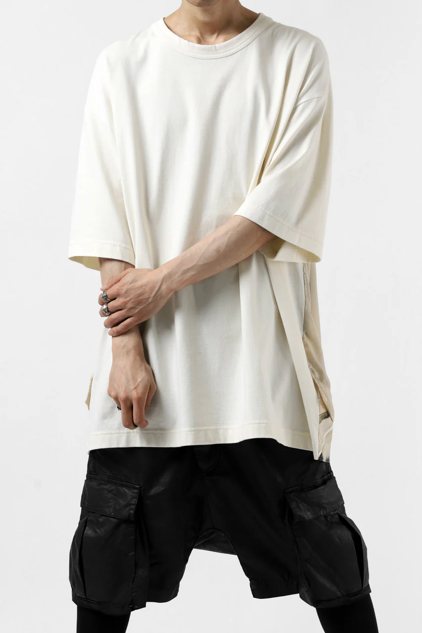 Y-3 Yohji Yamamoto LAYERED BACK LOGO TOPS / COTTON JERSEY (MULTI BEIGE) - Image 21