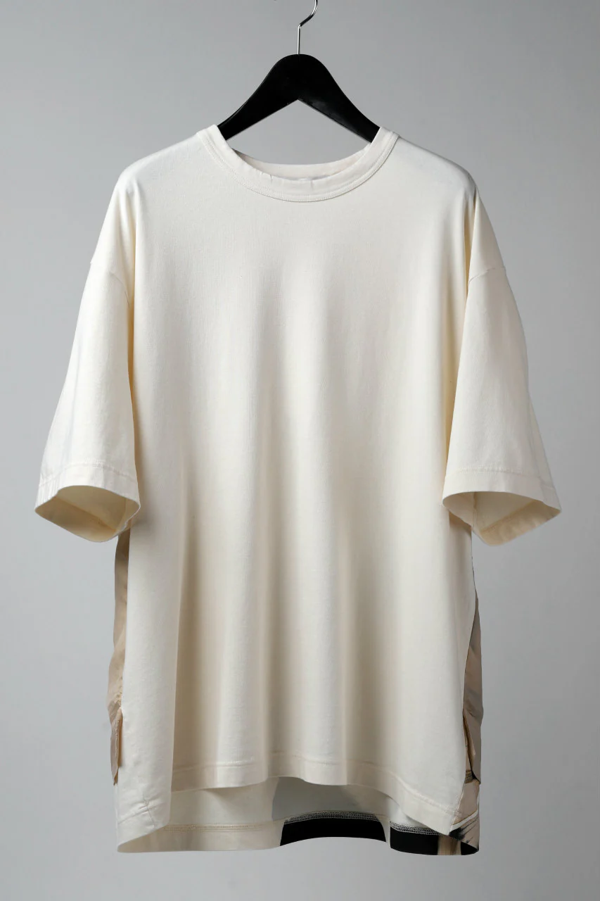 Y-3 Yohji Yamamoto LAYERED BACK LOGO TOPS / COTTON JERSEY (MULTI BEIGE) - Image 9