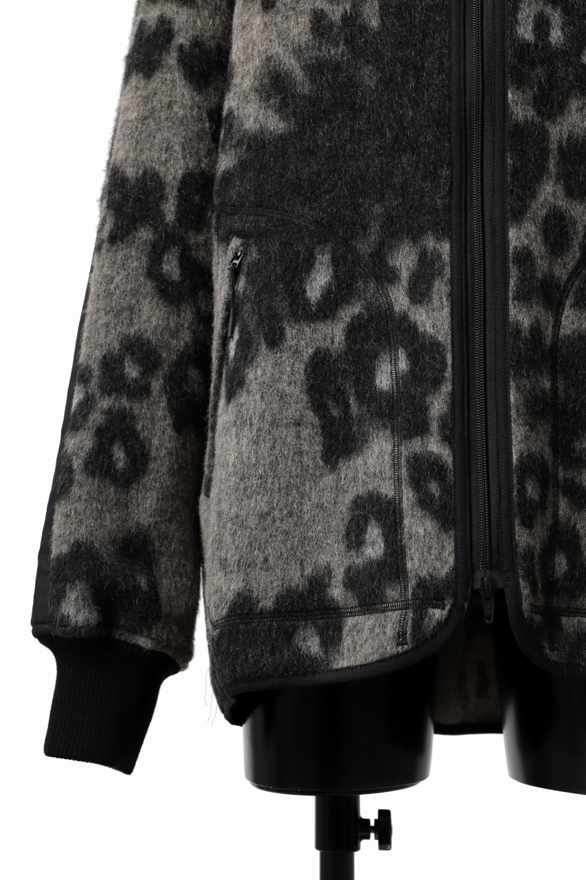 Y-3 Yohji Yamamoto LEOPARD TRACK JACKET / MIX WOOL MOHAIR (MULTI) - Image 8
