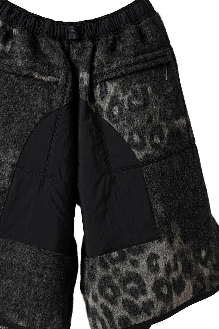 Y-3 Yohji Yamamoto LEOPARD WIDEGAME SHORTS / MIX WOOL MOHAIR (MULTI) - Image 13