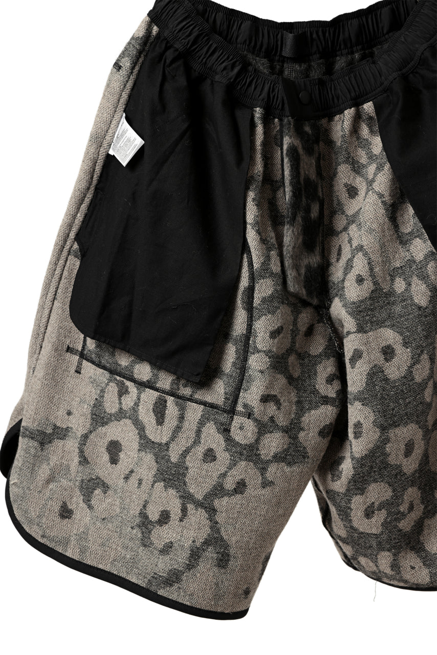 Y-3 Yohji Yamamoto LEOPARD WIDEGAME SHORTS / MIX WOOL MOHAIR (MULTI) - Image 16
