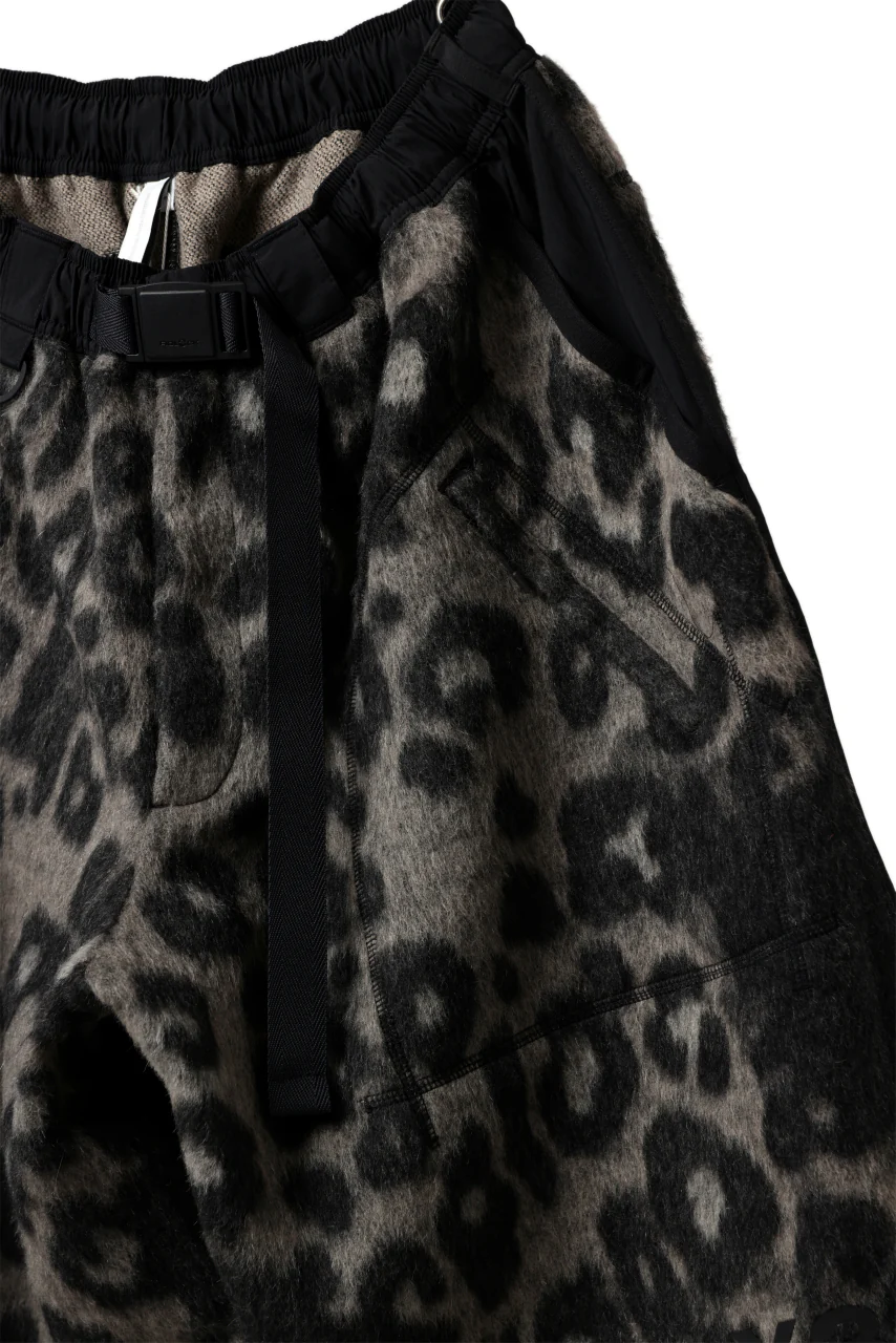 Y-3 Yohji Yamamoto LEOPARD WIDEGAME SHORTS / MIX WOOL MOHAIR (MULTI) - Image 8