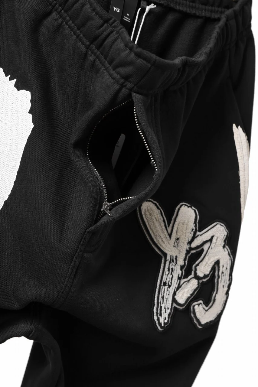 Y-3 Yohji Yamamoto LOGO FIT JOGGER PANTS / ORGANIC COTTON (BLACK) - Image 15