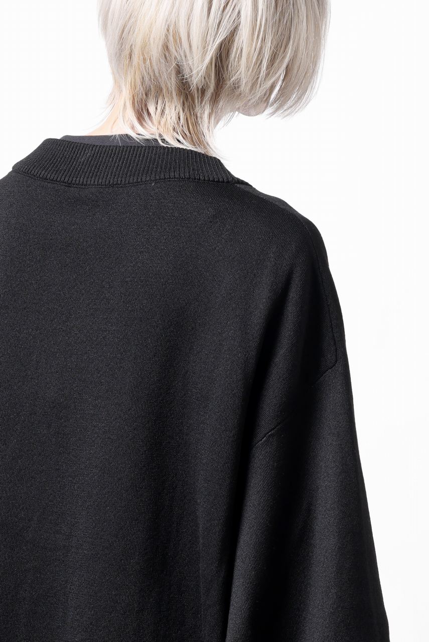 Y-3 Yohji Yamamoto LOGO INTARSIA KNIT CARDIGAN / ETHICAL FABRIC (BLACK) - Image 32