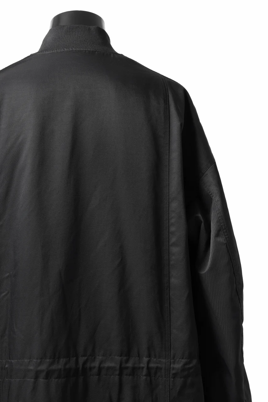 Y-3 Yohji Yamamoto LONG BOMBER PARKA COAT (BLACK) - Image 11