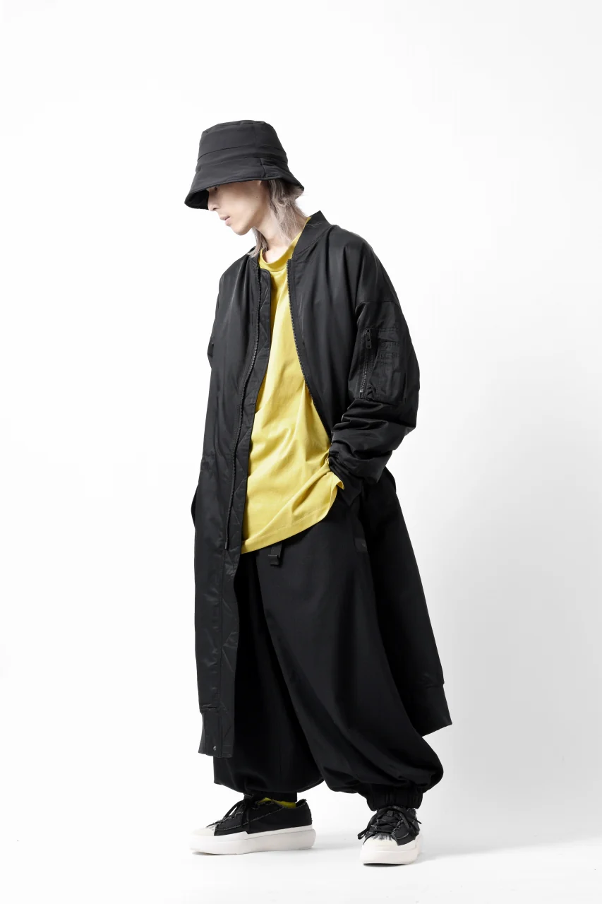 Y-3 Yohji Yamamoto LONG BOMBER PARKA COAT (BLACK) - Image 16