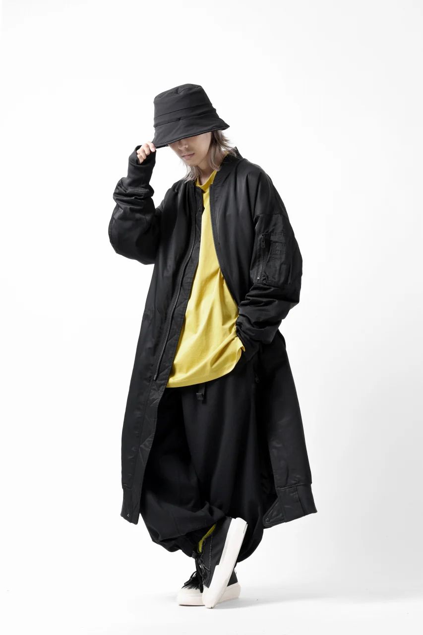 Y-3 Yohji Yamamoto LONG BOMBER PARKA COAT (BLACK) - Image 18