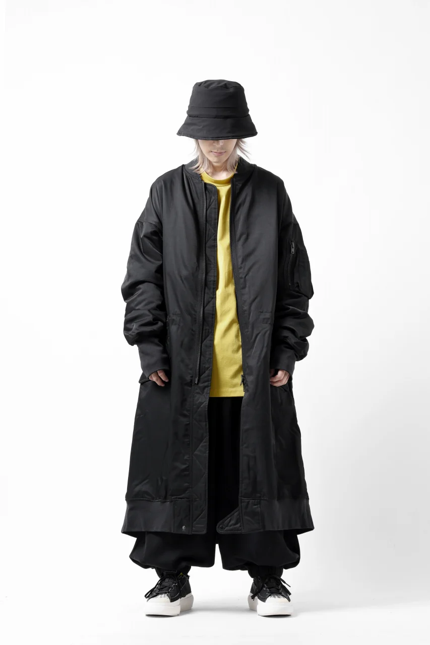 Y-3 Yohji Yamamoto LONG BOMBER PARKA COAT (BLACK) - Image 21