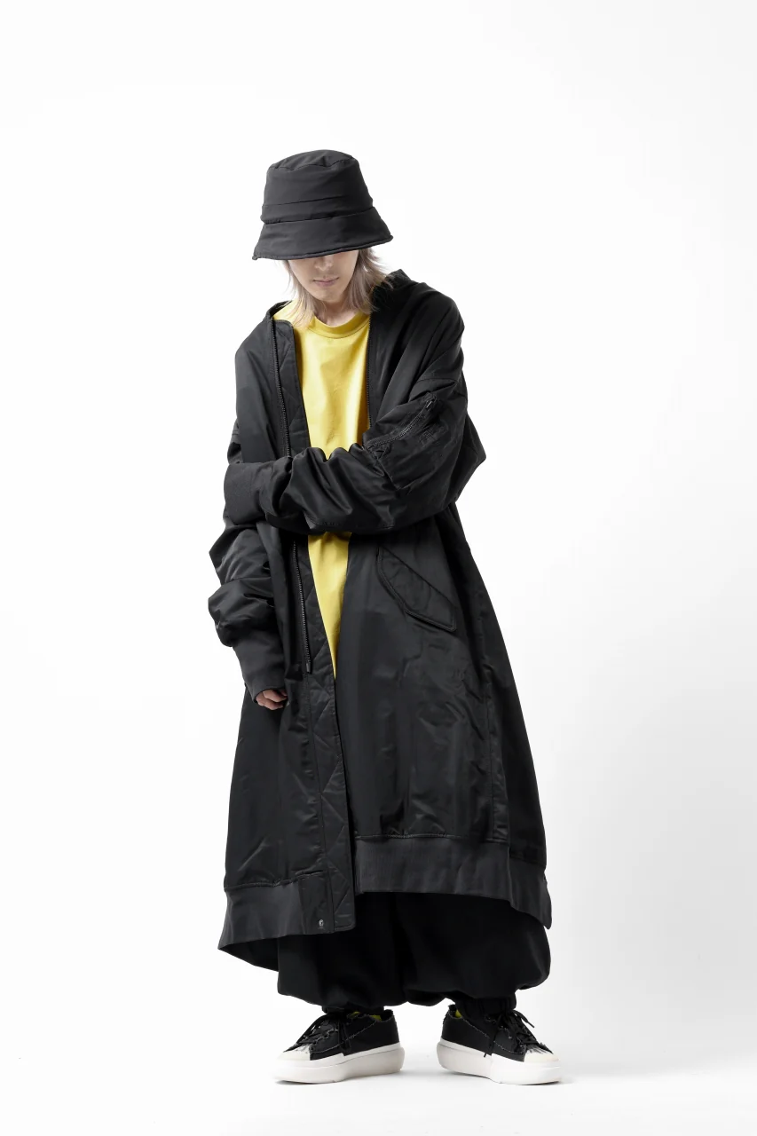 Y-3 Yohji Yamamoto LONG BOMBER PARKA COAT (BLACK) - Image 26