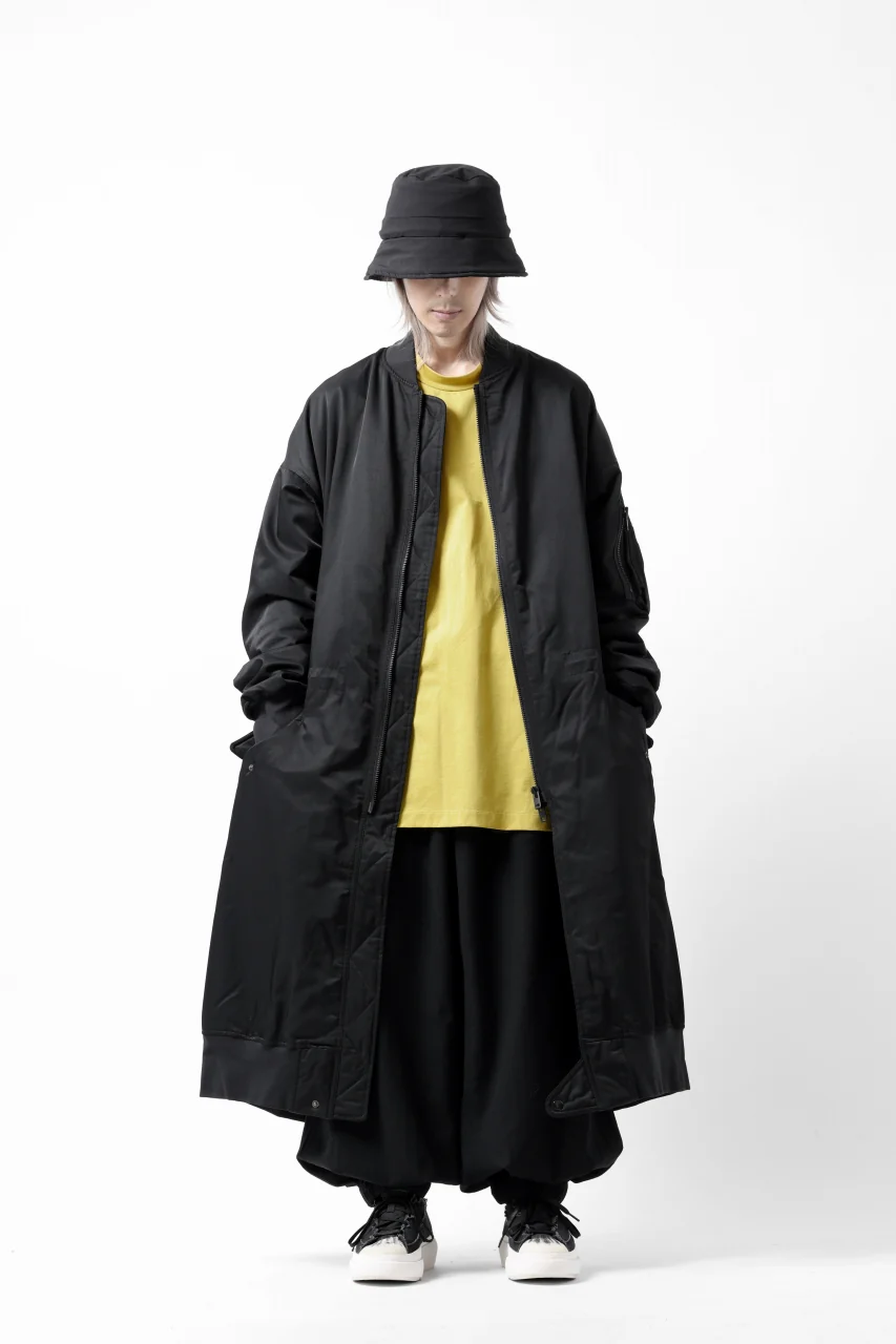Y-3 Yohji Yamamoto LONG BOMBER PARKA COAT (BLACK) - Image 27