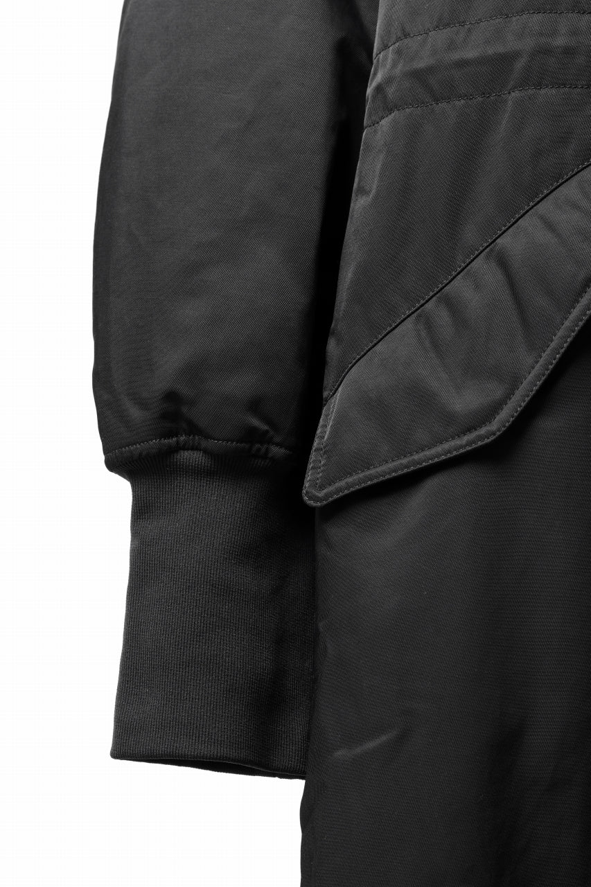 Y-3 Yohji Yamamoto LONG BOMBER PARKA COAT (BLACK) - Image 7