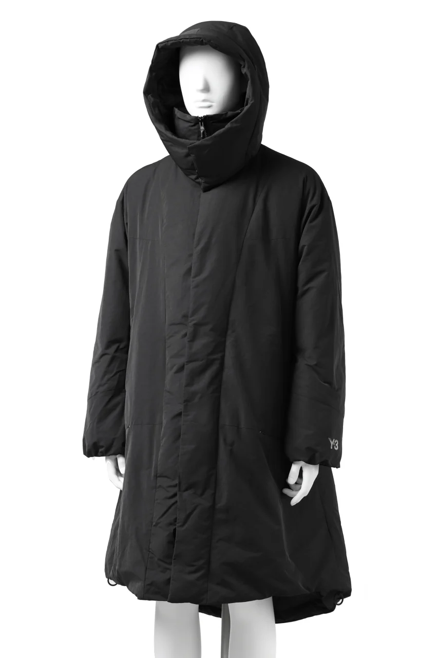 Y-3 Yohji Yamamoto M CH2 DOWN COAT  / SUEDED POLY (BLACK) - Image 11