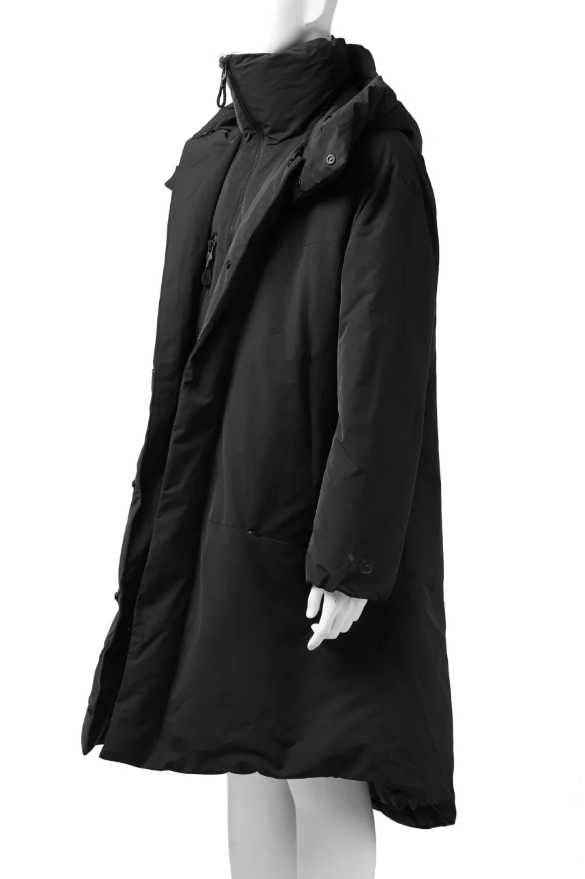 Y-3 Yohji Yamamoto M CH2 DOWN COAT  / SUEDED POLY (BLACK) - Image 14