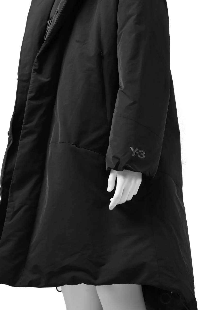 Y-3 Yohji Yamamoto M CH2 DOWN COAT  / SUEDED POLY (BLACK) - Image 32