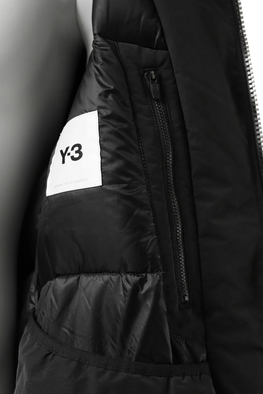 Y-3 Yohji Yamamoto M CH2 DOWN COAT  / SUEDED POLY (BLACK) - Image 42