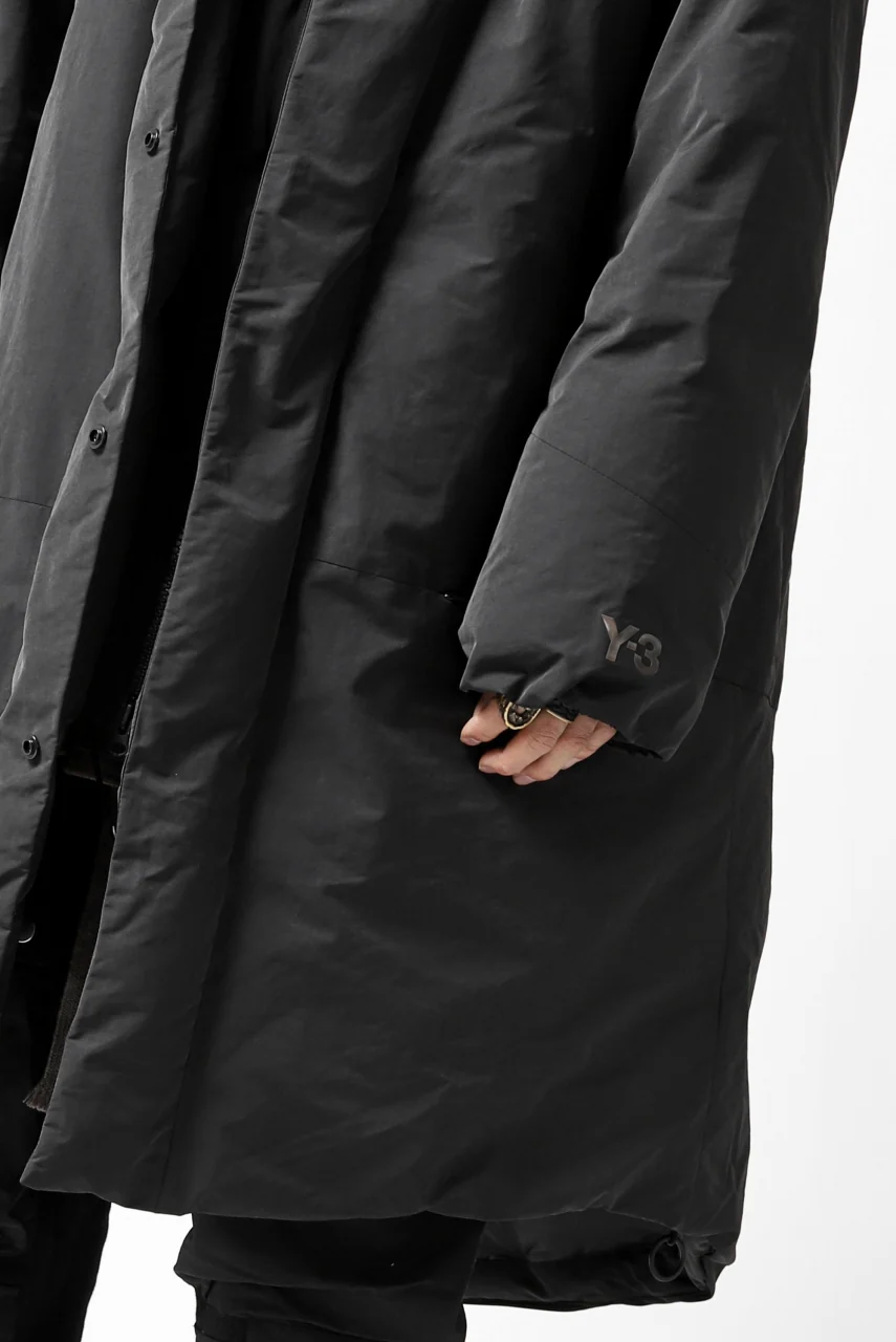 Y-3 Yohji Yamamoto M CH2 DOWN COAT  / SUEDED POLY (BLACK) - Image 53