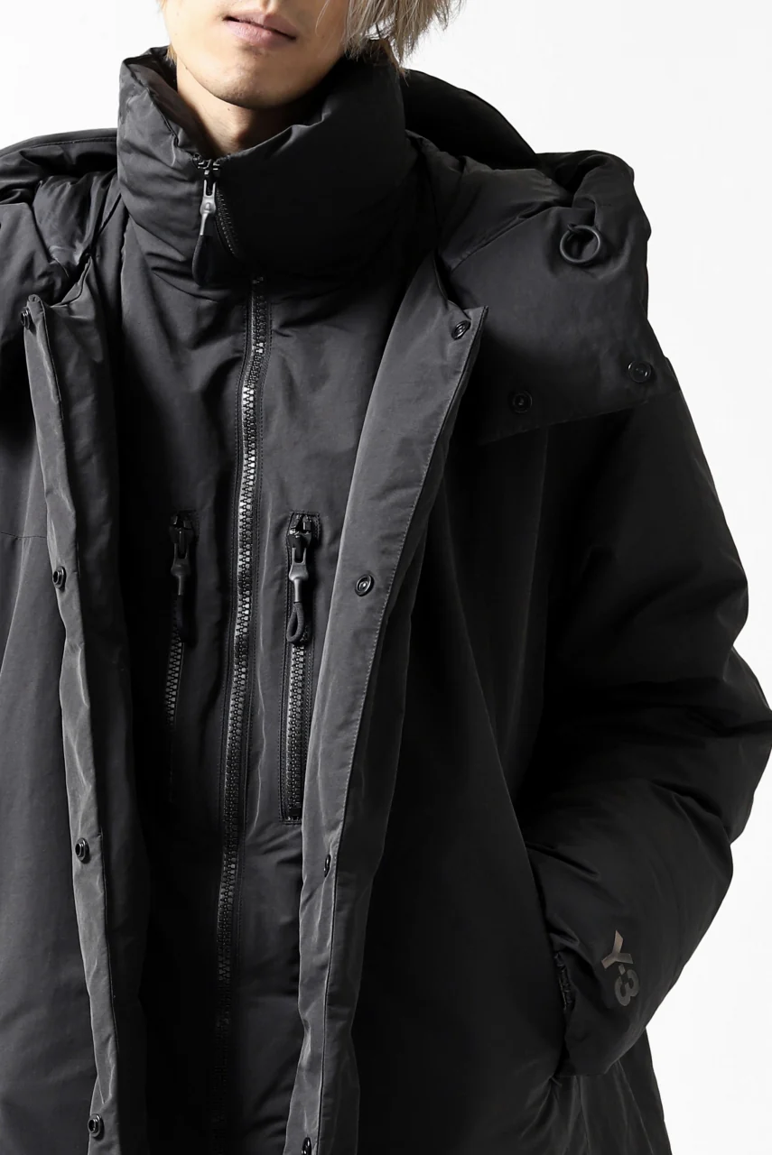 Y-3 Yohji Yamamoto M CH2 DOWN COAT  / SUEDED POLY (BLACK) - Image 55