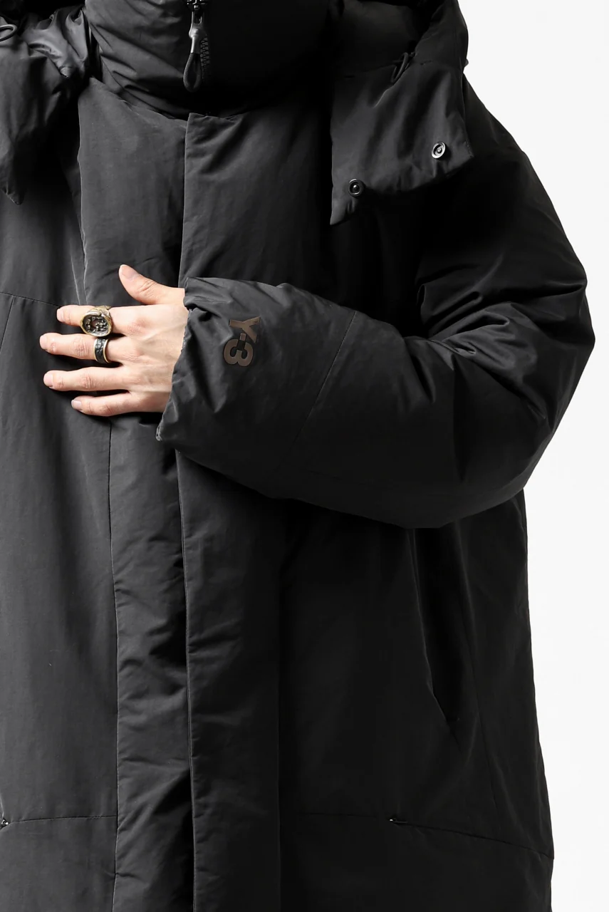 Y-3 Yohji Yamamoto M CH2 DOWN COAT  / SUEDED POLY (BLACK) - Image 58