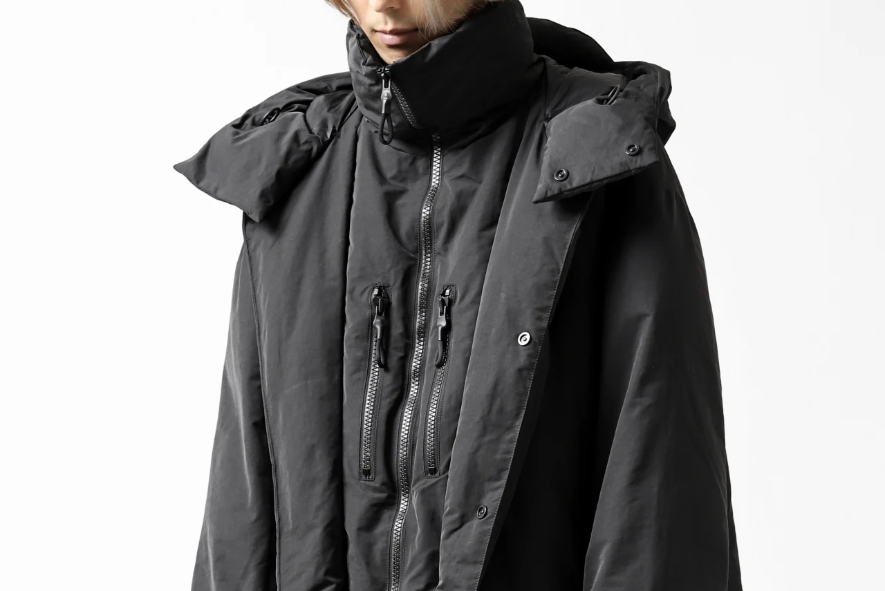 Y-3 Yohji Yamamoto M CH2 DOWN COAT  / SUEDED POLY (BLACK) - Image 64