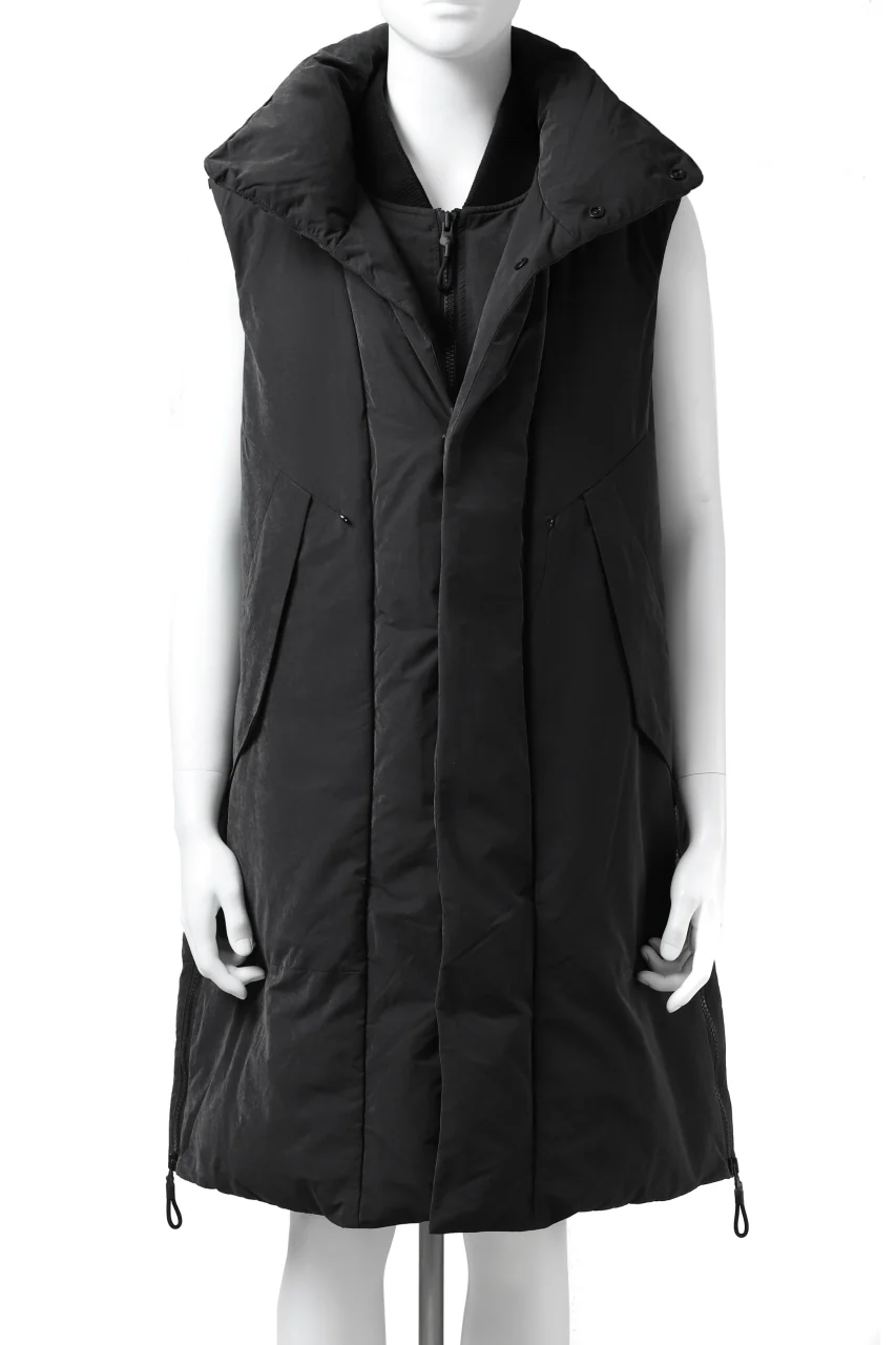 Y-3 Yohji Yamamoto M CH2 DOWN LONG VEST  / SUEDED POLY (BLACK)